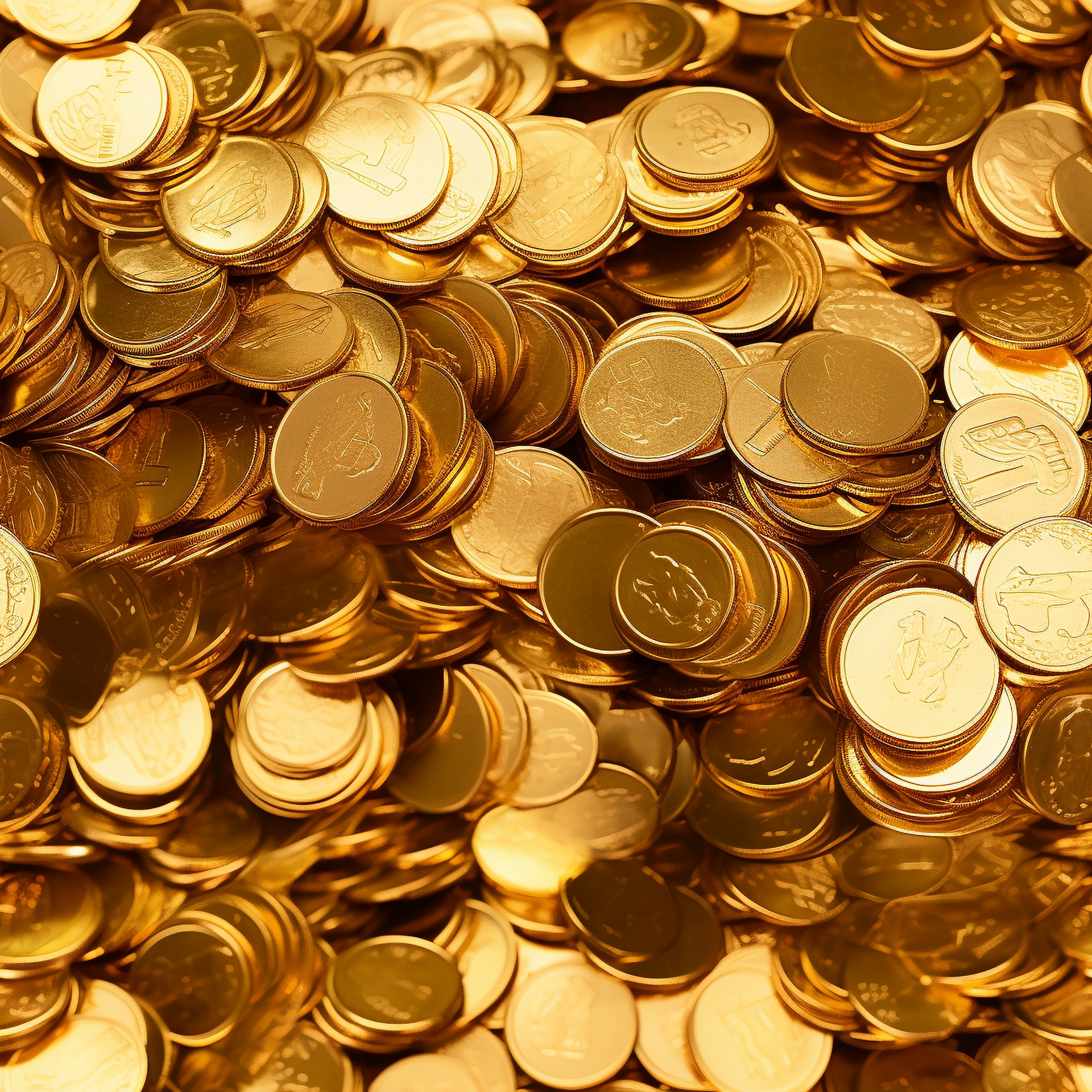 Golden Coins Background Free Stock Photo - Public Domain Pictures