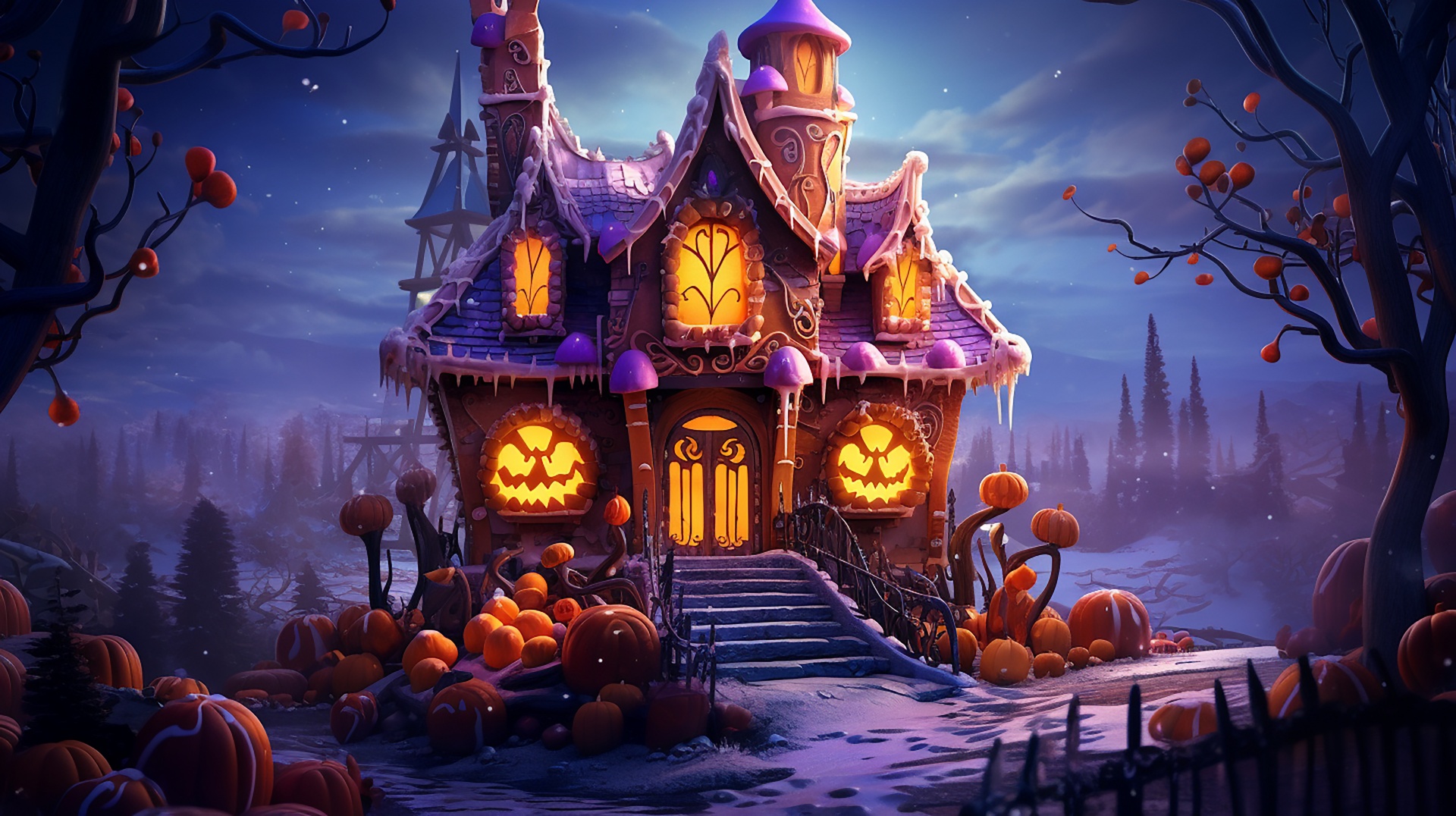 Halloween Gingerbread House Free Stock Photo - Public Domain Pictures