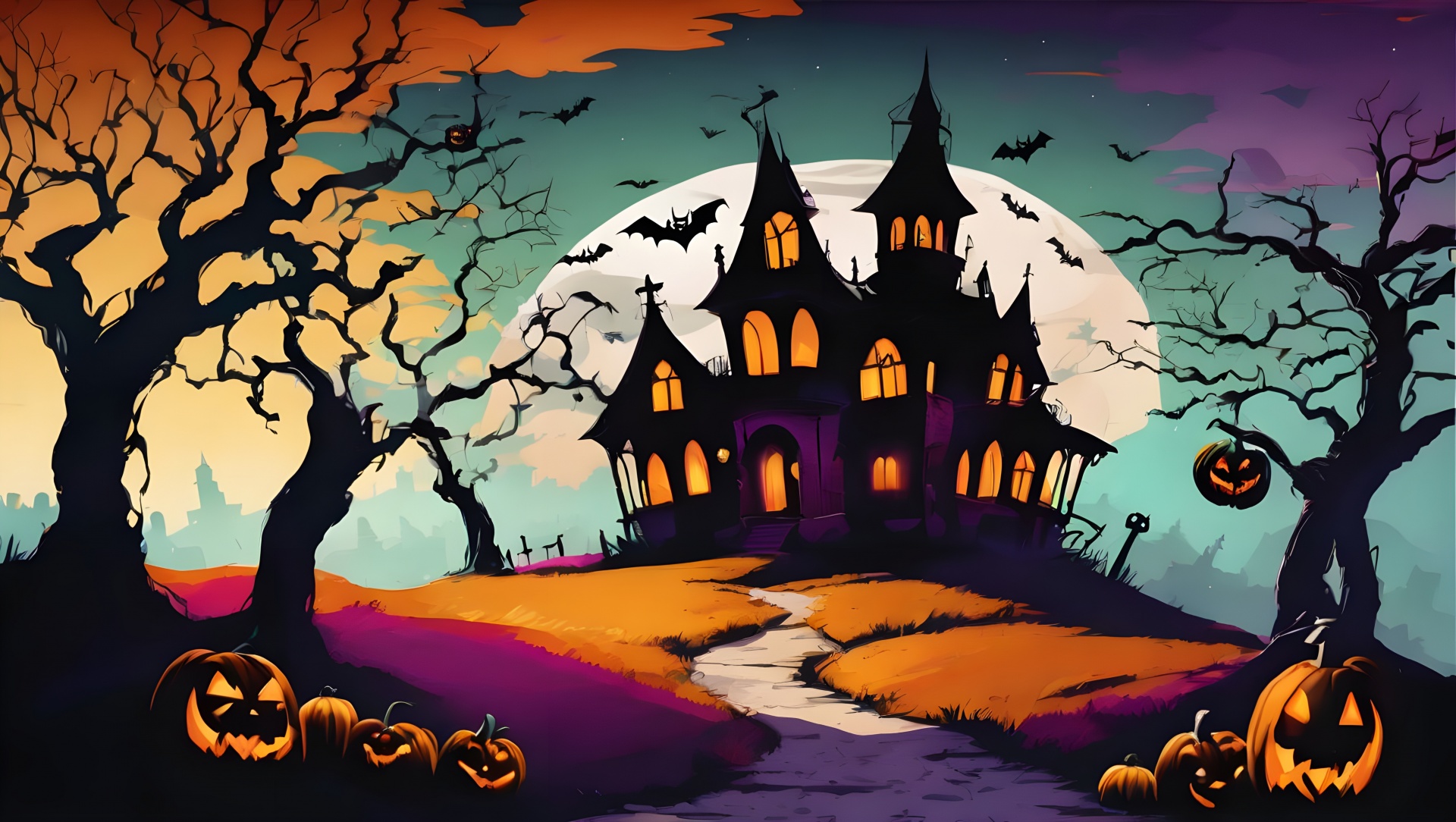 Halloween Background Haunted House Free Stock Photo - Public Domain ...