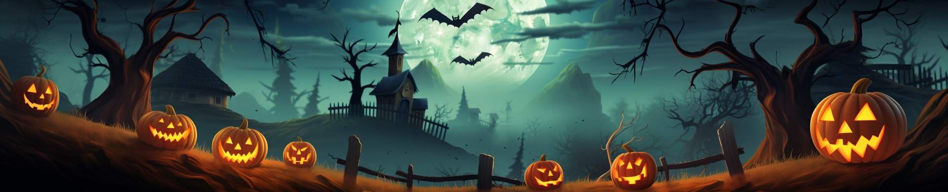Halloween Landscape Banner Free Stock Photo - Public Domain Pictures