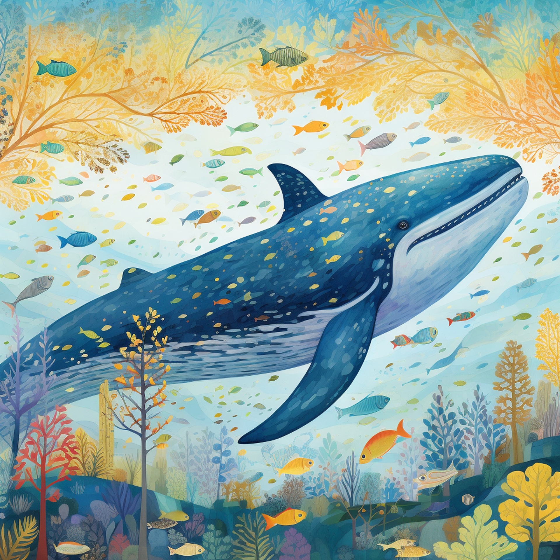 Whale Digital Art Illustration Free Stock Photo - Public Domain Pictures