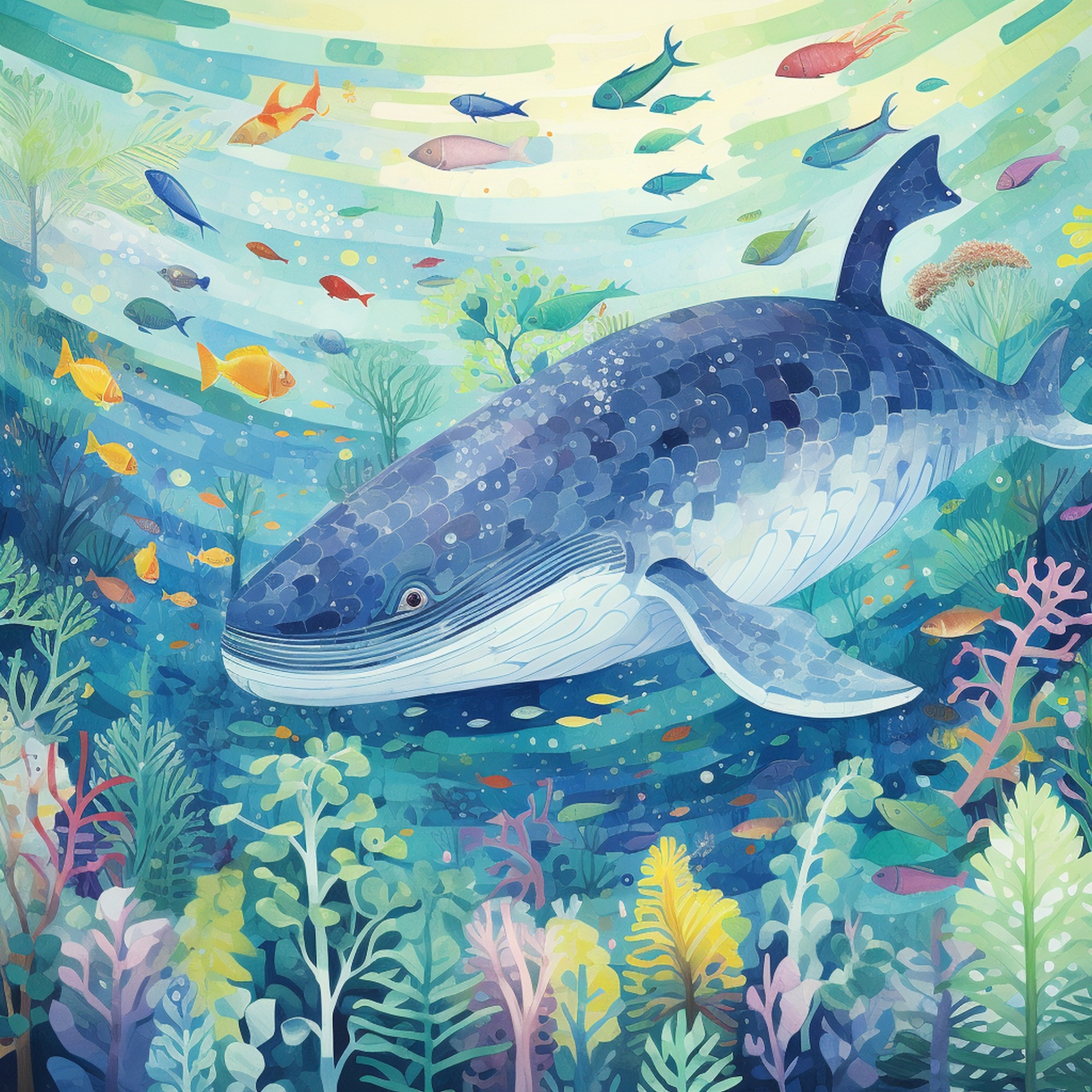 Whale Underwater Calendar Art Free Stock Photo - Public Domain Pictures