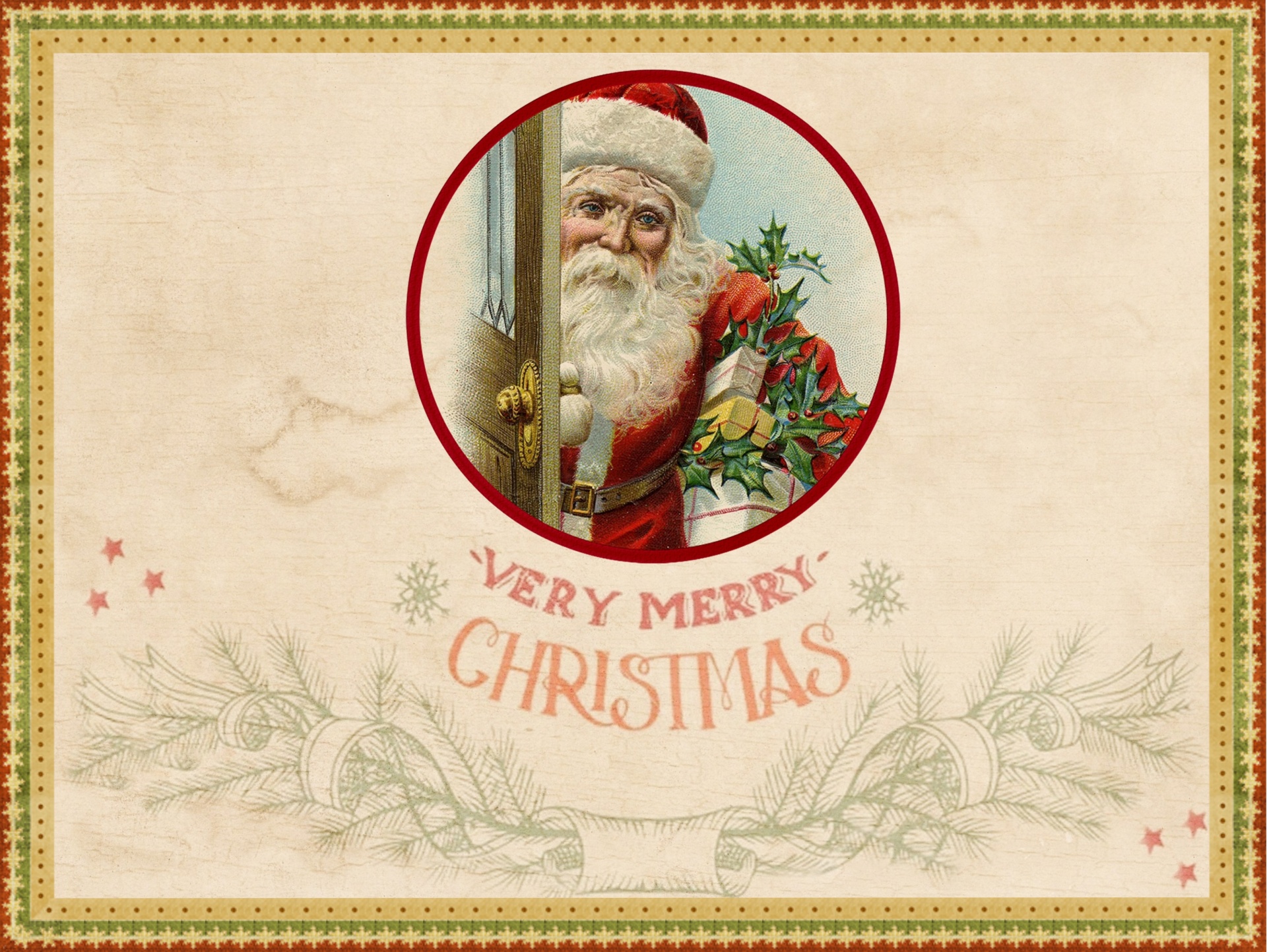 Vintage Christmas Santa Claus Free Stock Photo - Public Domain Pictures