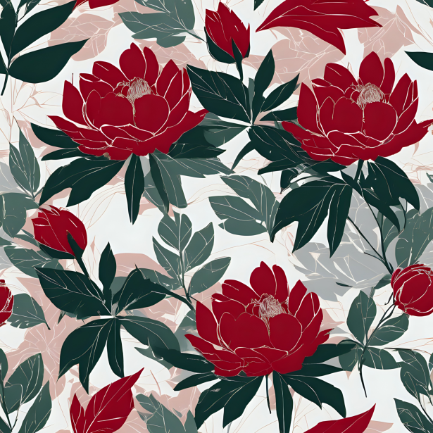 Christmas Floral Seamless Pattern Free Stock Photo - Public Domain Pictures