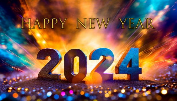 Carte De Voeux Du Nouvel an 2024 Image stock - Image du numéros, vacances:  263923407