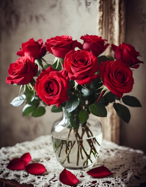 Red Roses Flowers Blossoms Free Stock Photo - Public Domain Pictures