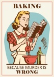 Poster vintage di donna da forno
