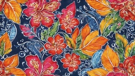 Batik flowers pattern background