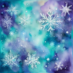 Bright multicolor winter snowflake