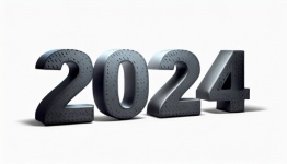 Cijfers, 2024, Nieuwjaar, in 3D