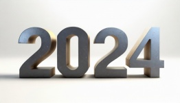 Cijfers, 2024, Nieuwjaar, in 3D