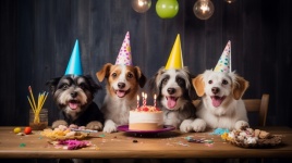 Dogs birthday party