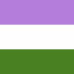 Čtverec vlajky hrdosti Genderqueer
