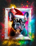 Cane, Bulldog francese, giorno di Natale