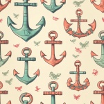 Seamless Nautical Anchor Pattern
