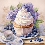 复古蓝莓蛋糕艺术