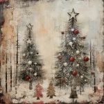 Arte del calendario del árbol de Navidad