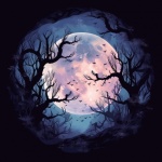 Halloween Nuit Ciel Pleine Lune