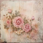Vintage roze bloemenpapier