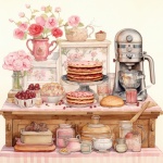 Pink Vintage Bakery art
