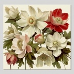 Christmas magnolia flower art