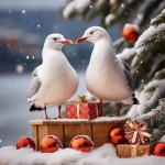 Christmas Seagulls Photo