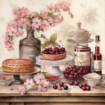Vintage Cherry Bakery Art