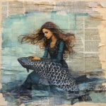 Mermaid and ocean art