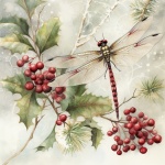 Dragonfly Christmas Art