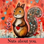 Cute Squirrel Valentine Art