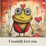 Cute Frog Toad Valentine