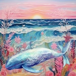 Fantasy Whale In Ocean Art