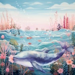 Fantasy Whale In Ocean Art