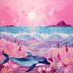 Fantasy Dolphin In Ocean Art
