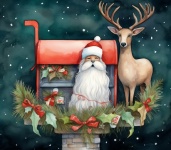 Santa Sobí poštovní schránka umění