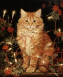 Christmas Cat Art