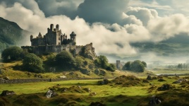 Irish Castle Illusztráció Art