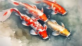 Peixe ornamental carpa Koi