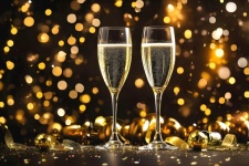 Champagne du réveillon du nouvel an