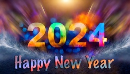 New Year, 2024, Greeting Card