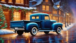 Oldtimer Pickup Truck Weihnachten