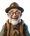 Old Man, Caricature, Png