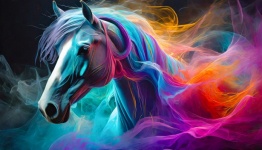 Cavallo, arte digitale, carta da parati