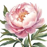 Pink Peony Watercolor