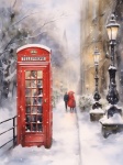 Cabine telefônica vermelha de Natal