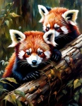 Red Panda Cub Watercolor