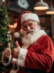 Santa Claus With Thumbs Up