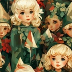 Seamless Pattern Christmas Elves