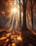 Sun Through Autumn Trees