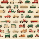 Toy Truck Seamless Pattern